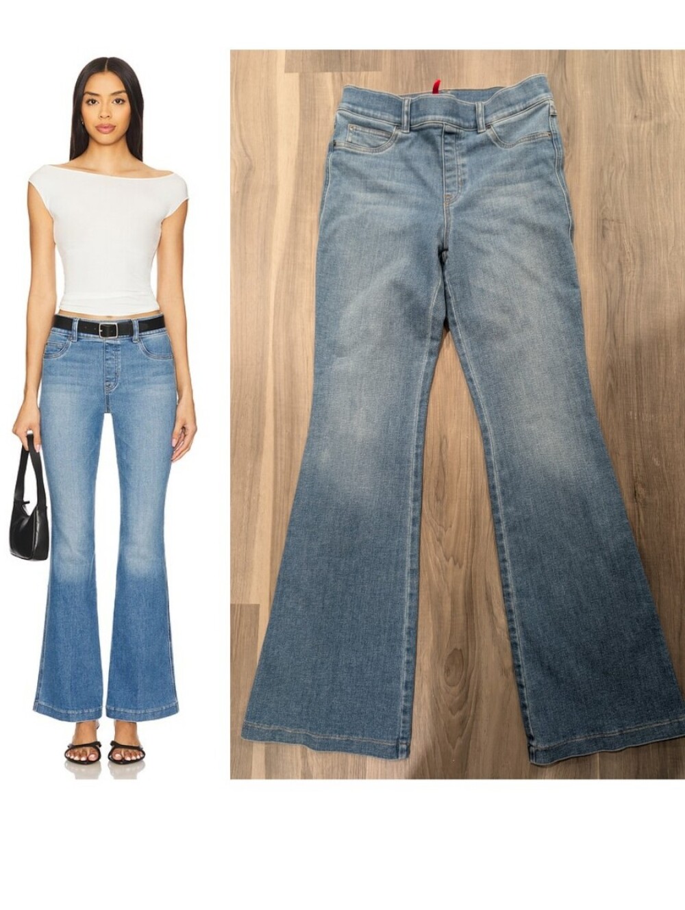 Spanx | EveryWear Pull On High Rise Flare Jeans In Light Vintage Blue